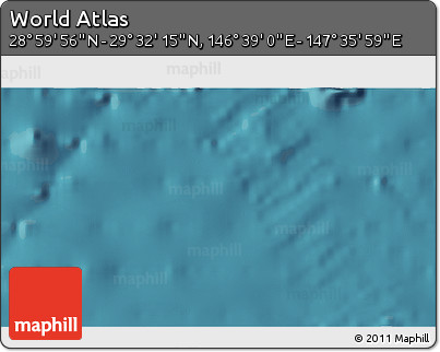 Satellite 3D Map of the Area around 29° 16' 6" N, 147° 7' 30" E