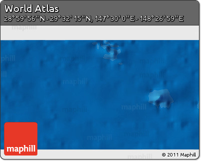 Physical 3D Map of the Area around 29° 16' 6" N, 147° 58' 29" E