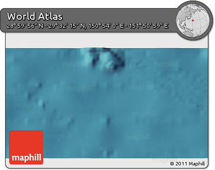Satellite 3D Map of the Area around 29° 16' 6" N, 151° 22' 30" E