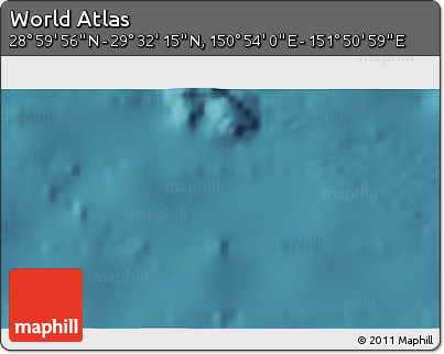 Satellite 3D Map of the Area around 29° 16' 6" N, 151° 22' 30" E