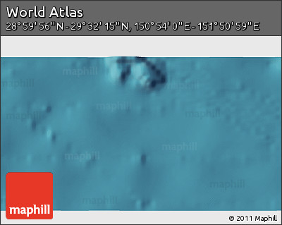 Satellite 3D Map of the Area around 29° 16' 6" N, 151° 22' 30" E