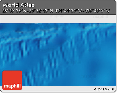 Physical 3D Map of the Area around 29° 16' 6" N, 151° 13' 29" W