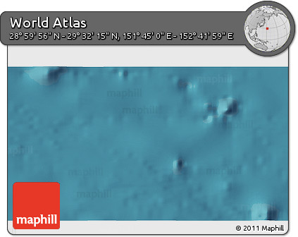 Satellite 3D Map of the Area around 29° 16' 6" N, 152° 13' 29" E