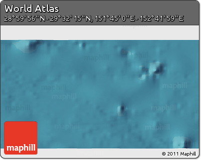 Satellite 3D Map of the Area around 29° 16' 6" N, 152° 13' 29" E
