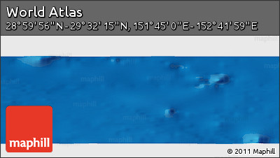 Physical Panoramic Map of the Area around 29° 16' 6" N, 152° 13' 29" E