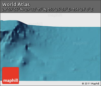 Satellite 3D Map of the Area around 29° 16' 6" N, 153° 55' 30" E