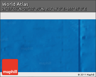 Physical 3D Map of the Area around 29° 16' 6" N, 154° 46' 30" E