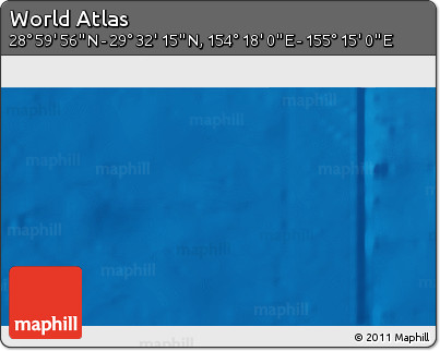 Physical 3D Map of the Area around 29° 16' 6" N, 154° 46' 30" E