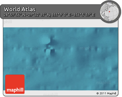 Satellite 3D Map of the Area around 29° 16' 6" N, 155° 37' 30" E