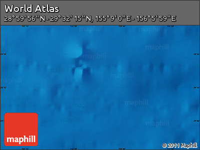 Physical Map of the Area around 29° 16' 6" N, 155° 37' 30" E