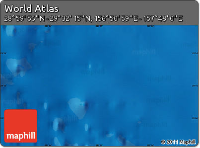 Physical Map of the Area around 29° 16' 6" N, 157° 19' 29" E