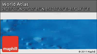 Physical Panoramic Map of the Area around 29° 16' 6" N, 157° 19' 29" E