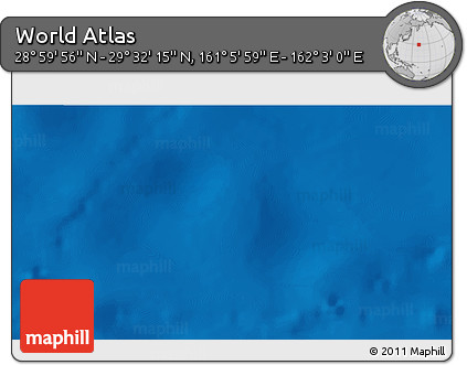 Physical 3D Map of the Area around 29° 16' 6" N, 161° 34' 29" E