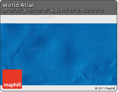 Physical 3D Map of the Area around 29° 16' 6" N, 161° 34' 29" E