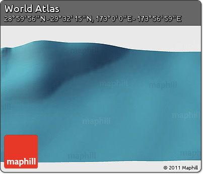 Satellite 3D Map of the Area around 29° 16' 6" N, 173° 28' 29" E