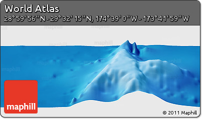 Physical Panoramic Map of the Area around 29° 16' 6" N, 174° 10' 30" W