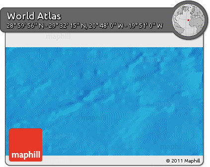 Physical 3D Map of the Area around 29° 16' 6" N, 20° 19' 30" W