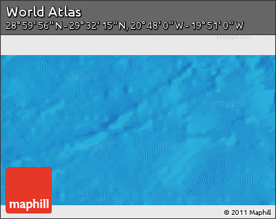 Physical 3D Map of the Area around 29° 16' 6" N, 20° 19' 30" W