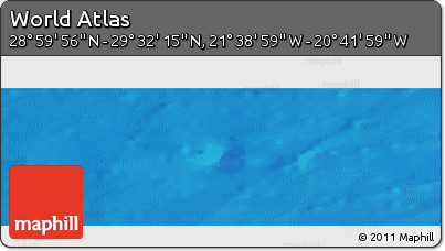 Shaded Relief Panoramic Map of the Area around 29° 16' 6" N, 21° 10' 29" W