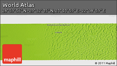Physical Panoramic Map of the Area around 29° 16' 6" N, 22° 10' 29" E