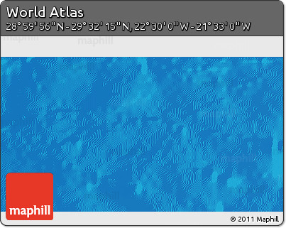 Shaded Relief 3D Map of the Area around 29° 16' 6" N, 22° 1' 29" W