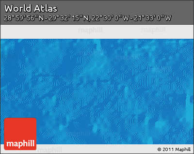 Shaded Relief 3D Map of the Area around 29° 16' 6" N, 22° 1' 29" W