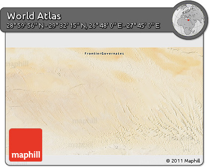 Satellite 3D Map of the Area around 29° 16' 6" N, 27° 16' 29" E