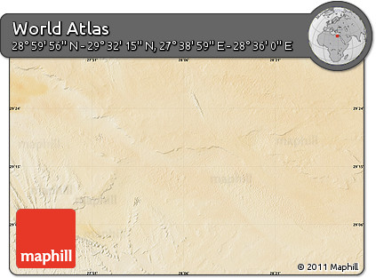 Satellite Map of the Area around 29° 16' 6" N, 28° 7' 30" E