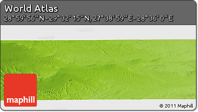 Physical Panoramic Map of the Area around 29° 16' 6" N, 28° 7' 30" E