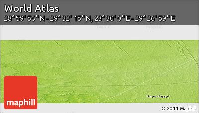 Physical Panoramic Map of the Area around 29° 16' 6" N, 28° 58' 30" E