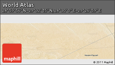 Satellite Panoramic Map of the Area around 29° 16' 6" N, 28° 58' 30" E