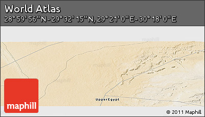 Satellite Panoramic Map of the Area around 29° 16' 6" N, 29° 49' 30" E