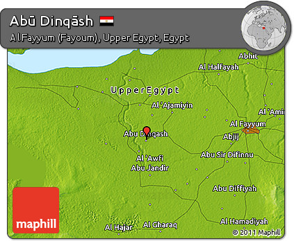 Physical 3D Map of Abū Dinqāsh