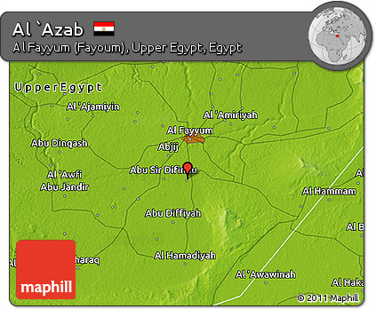 Physical 3D Map of Al `Azab