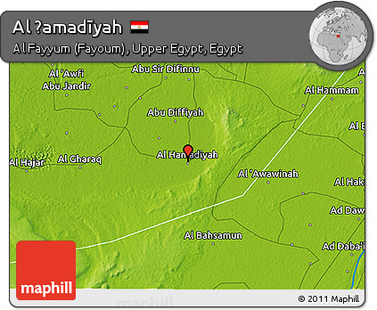 Physical 3D Map of Al Ḩamadīyah