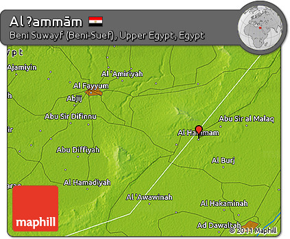 Physical 3D Map of Al Ḩammām