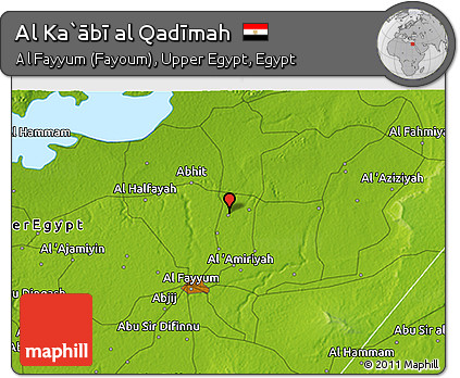 Physical 3D Map of Al Ka`ābī Al Qadīmah
