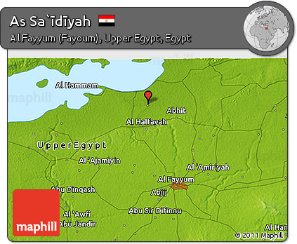 Physical 3D Map of As Sa`īdīyah