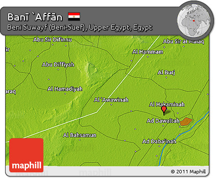 Physical 3D Map of Banī `Affān