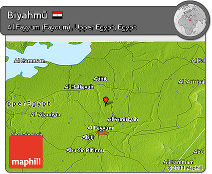 Physical 3D Map of Biyahmū