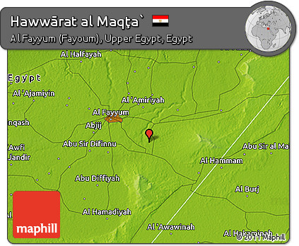 Physical 3D Map of Hawwārat Al Maqţa`