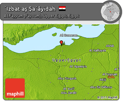 Physical 3D Map of `Izbat Aş Şa`āyidah