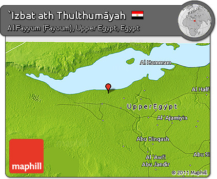 Physical 3D Map of `Izbat Ath Thulthumāyah