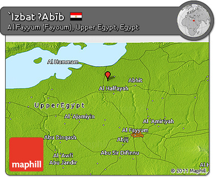 Physical 3D Map of `Izbat ḨAbīb