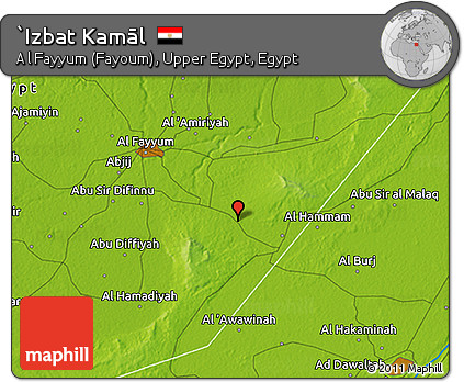 Physical 3D Map of `Izbat Kamāl