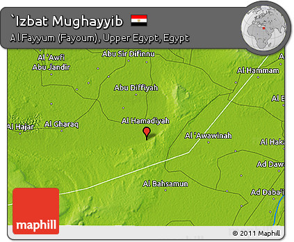 Physical 3D Map of `Izbat Mughayyib