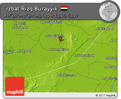 Physical 3D Map of `Izbat Rizq Burayyik