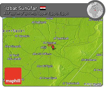 Physical 3D Map of `Izbat Sunūfar