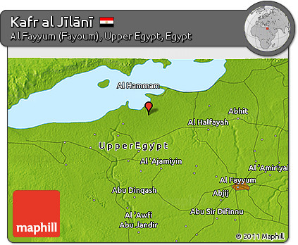 Physical 3D Map of Kafr Al Jīlānī