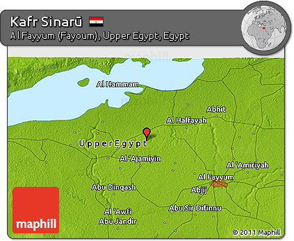 Physical 3D Map of Kafr Sinarū